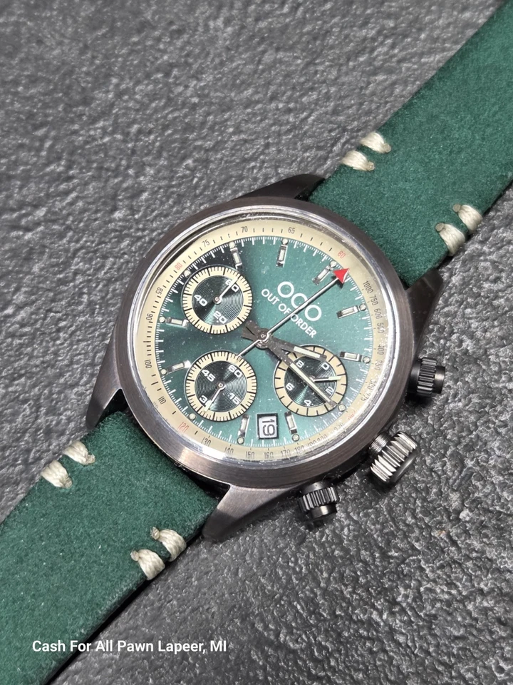 Reloj deportivo verde cronógrafo Out Of Order 001-23.VE.VE para hombre Foto 3 de 4