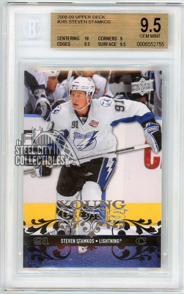 Steven Stamkos 2008-09 Upper Deck Young Guns Rookie Card #245 BGS 9.5