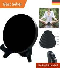 Schwarzer Obsidian Spiegel 6cm — Ideal für Meditation & Wahrsagen, Handgefertigt