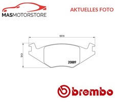 SATZ BREMSBELÄGE BREMSKLÖTZE VORNE BREMBO P 85 019 P FÜR VW POLO,GOLF II
