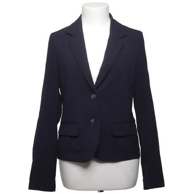 Opus, Blazer, Größe: 38, Schwarz, Elasthan/Polyester/Viskose, Nadelstreifen #Jkh