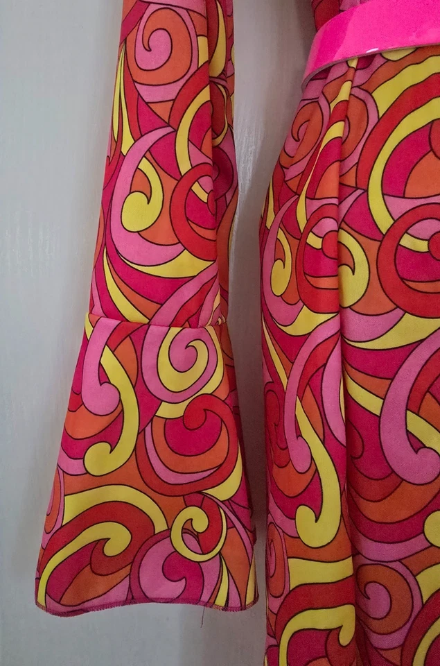 VESTIDO/CINTURÓN Dream Girl Go Go Años 70 Groovy Retro Halloween Talla/XL Foto 3 de 4