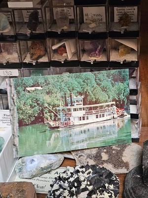 Vintage THE LORENA Sternwheeler Postcard Zanesville Ohio Muskingum River