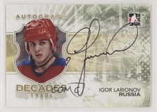 2010-11 ITG Decades 1980s Auto Igor Larionov #A-IL Auto HOF 7ez
