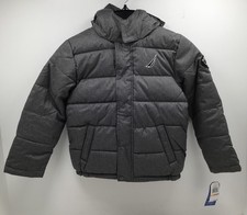 Nautica Boys' Coal Heather Gray Puffer Coat Size XL 7