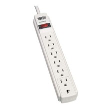 TRIPP LITE TLP615 Surge Protector,6 Outlet,Light Gray 15D974