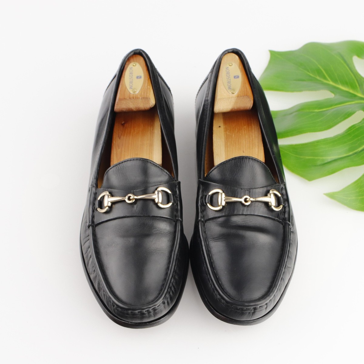 Cole Haan Mens Ascot II Loafer Size 9 M Black Leather Bit Strap