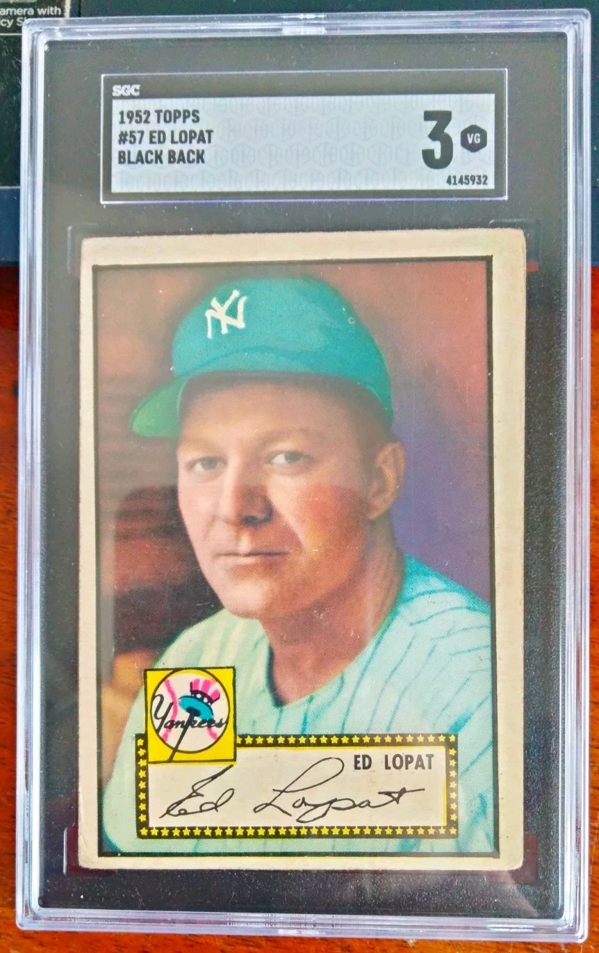 1952 Topps #57 Ed Lopat ** PSA VG 3 *