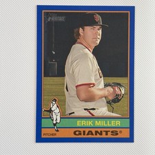 2025 Topps Heritage #558 Erik Miller Dark Blue Border