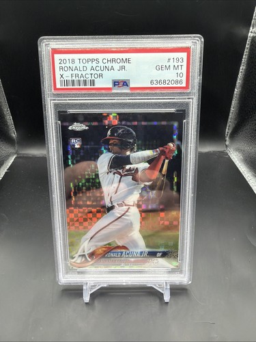 2018 Topps Chrome Ronald Acuna Jr. RC X Fractor Rookie #193 Braves PSA 10