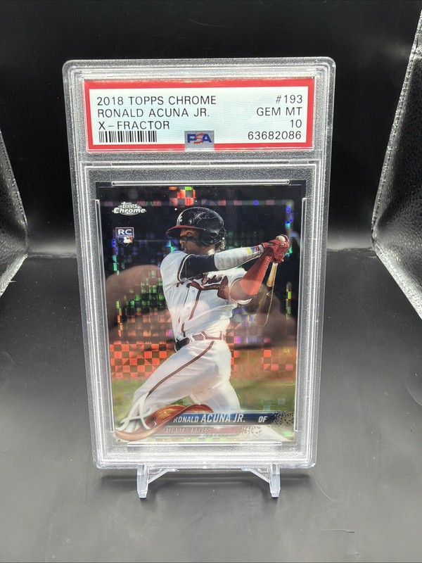 2018 Topps Chrome Ronald Acuna Jr. RC X Fractor Rookie #193 Braves PSA 10