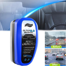 2X Automotive Oil Film Cleaning Brush Reusable Car Glass Cleaning Board Remover