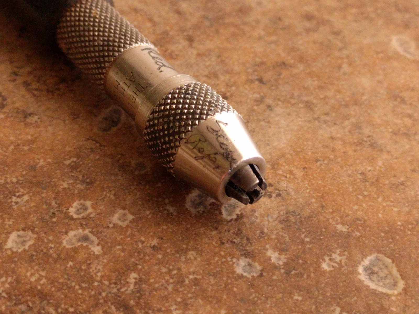 Vintage Starrett Pin Vise Black Handle No.C Octagon Hollow Handle