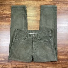 Brooks Brother Corduroy Pants Olive Green 5 Pocket Stretch Mens 32x29 Preppy
