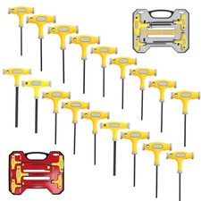T Handle Allen Wrench Set 18 Pack of Metric &...