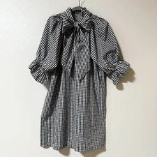 Wyatt Wylde Women’s Size M Black White Gingham Adrian Reversible Mini Dress   