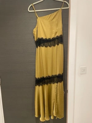 ZARA satin lace midi dress gold slip dress size M - Image 1 of 2