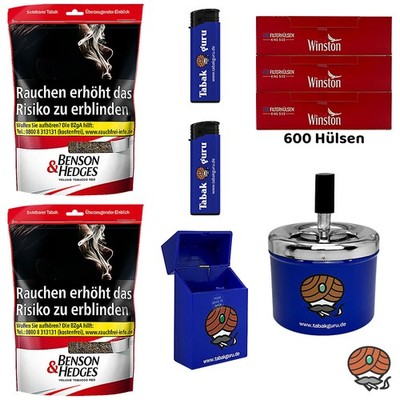 Benson & Hedges Red Volumentabak Beutel 2x 160g, Winston Hülsen, Drehascher +++