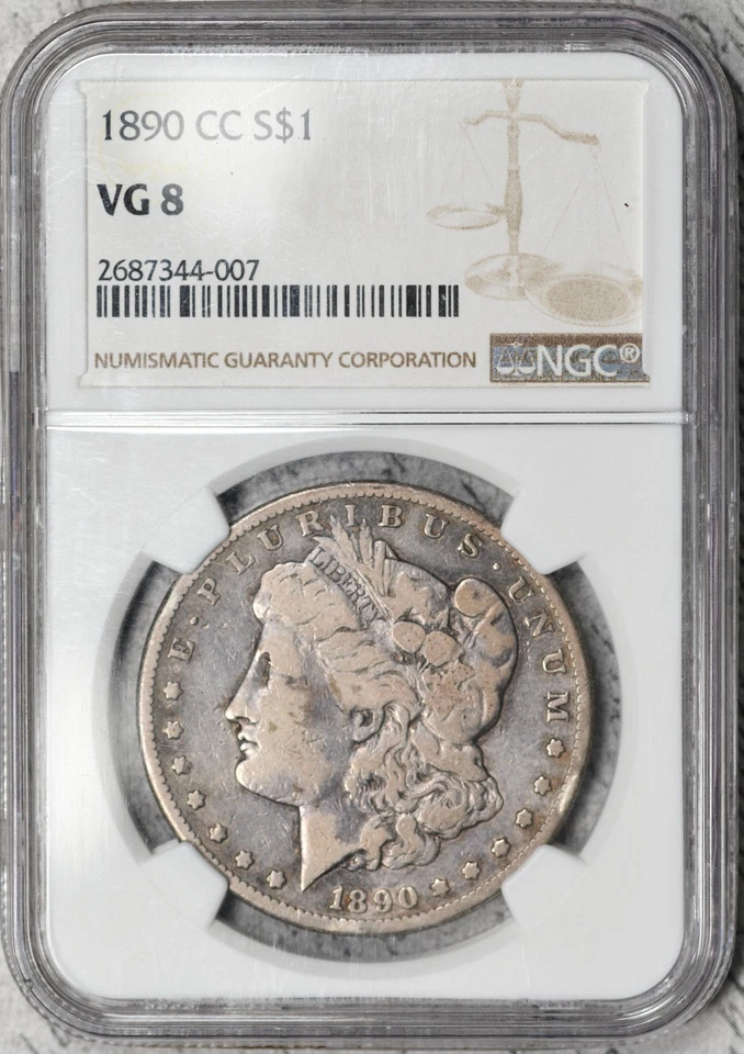 1890-CC Morgan Dollar NGC VG8 Carson City! #11FBR - Image 3 of 3