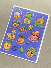 VINTAGE 80 S HALLMARK PUMPKIN SNIFF STICKER SHEET