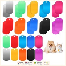 Lightweight Aluminum Pet Tags in Multicolor, Perfect for DIY Personalization