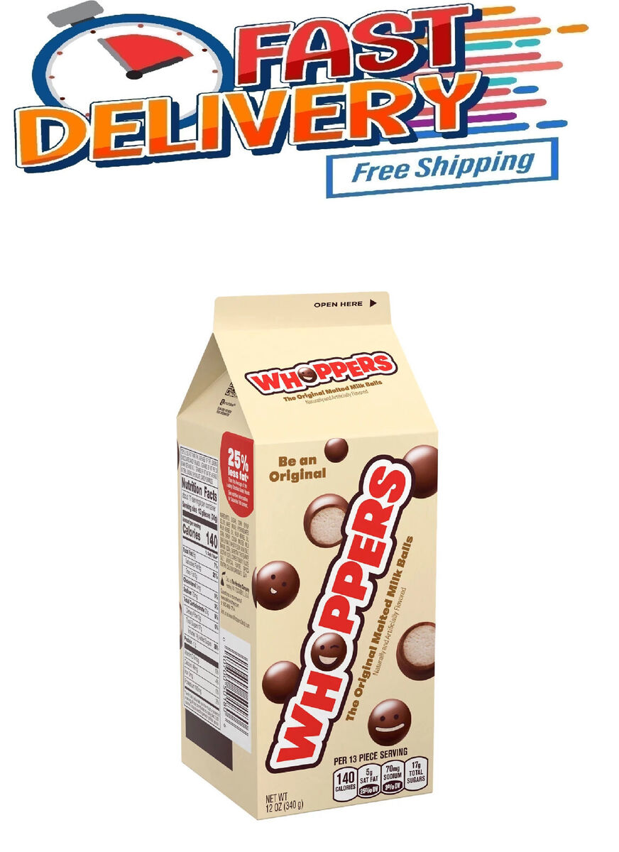 Whoppers Malted Milk Balls Candy, Box 5 oz 