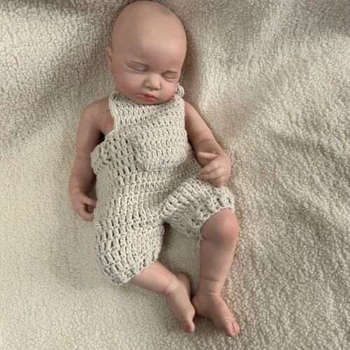 20" bemalte Vollsilikon Reborn Puppe gewichtet Schlapp Einschlafen Neugeborenes Baby Geschenk - Bild 21 von 24