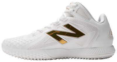 Men's New Balance Shohei Ohtani 1 Turf White/Gold 2024 Men's New Balance Shohei Ohtani 1 Turf White/Gold 2024