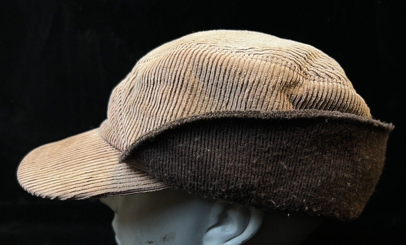 Corduroy Hat Cap Mens Medium Insulated Folddown Ear Flaps Elmer Fudd