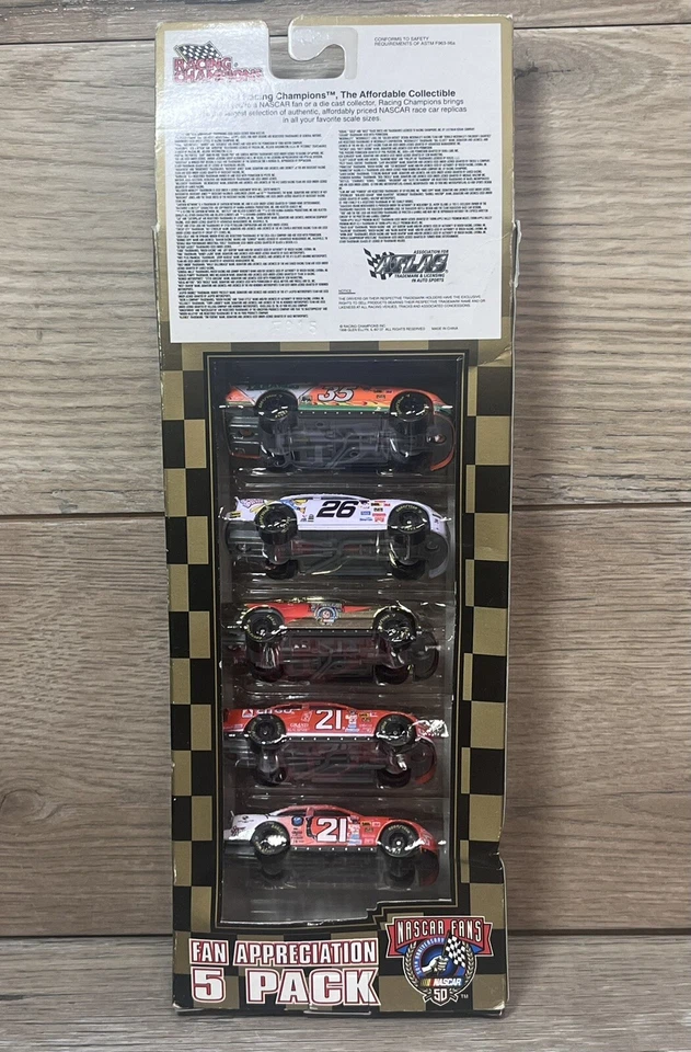 1998 NASCAR Racing Champions 5-Pack 1:64 Scale Diecast Cars Set 6 of 8 IN BOX - Image 2 of 4