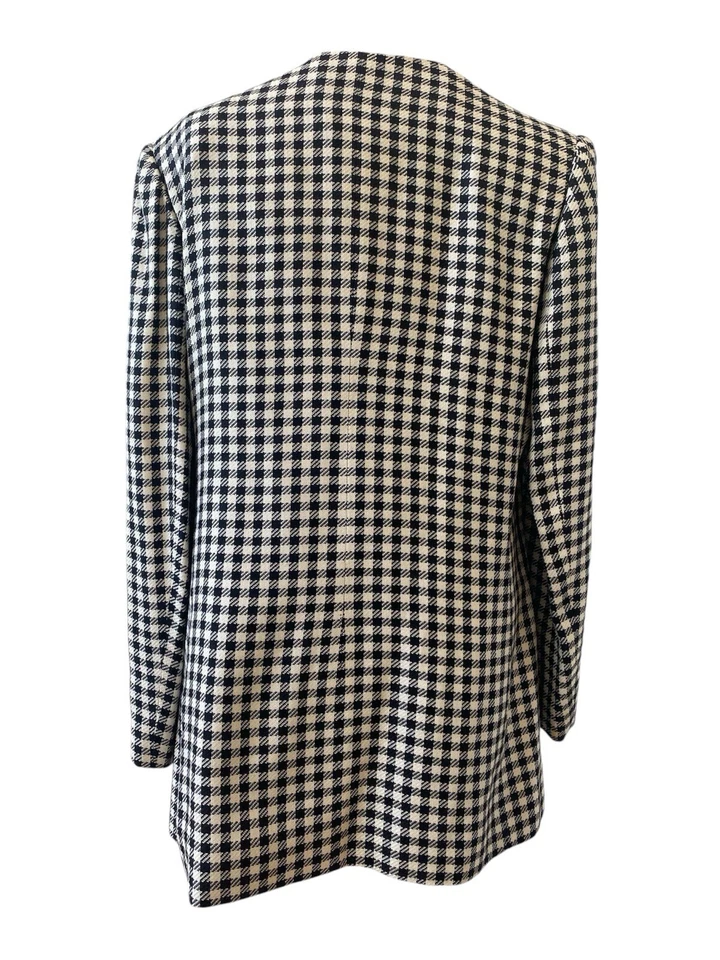 Винтажный Le костюм Blazer куртка женский размер 10 черный и белый опрятный 80-х большого размера - Изображение 3 из 4