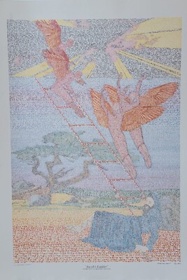 Jacobs Ladder by Menachem Boas - Judaica Art - Fine Print (NEW)