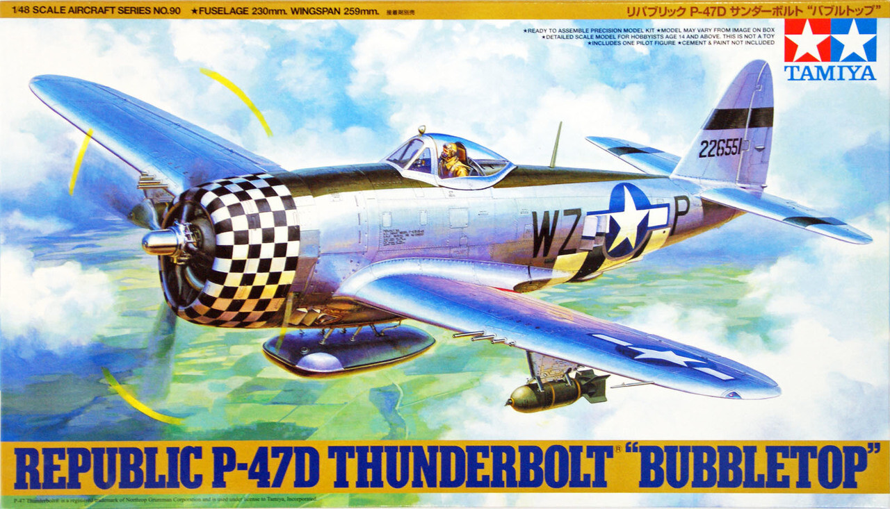 Maquette avion P-47D Thunderbolt Tamiya 1/48 kit plastique militaire