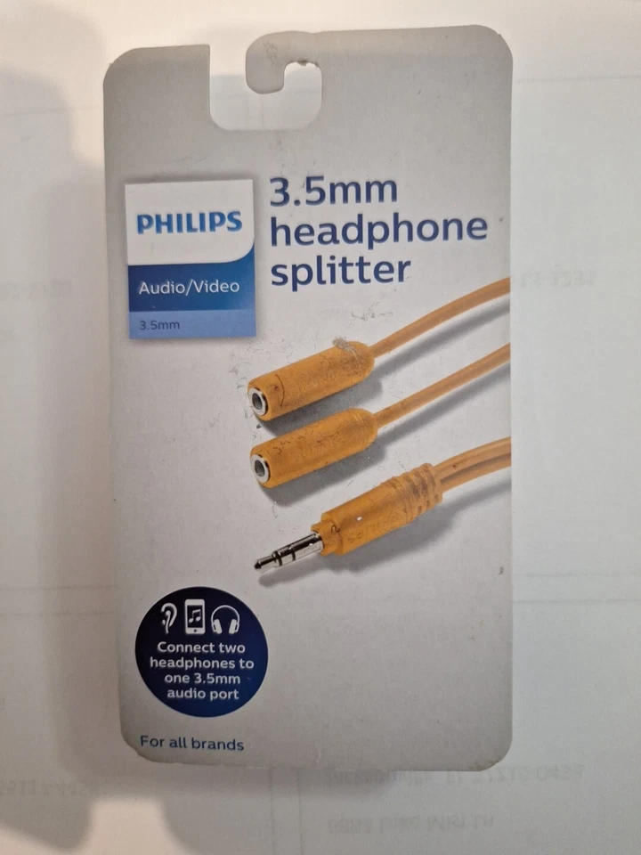 Philips 3.5mm Headphone Splitter Orange  - Image 2 of 4