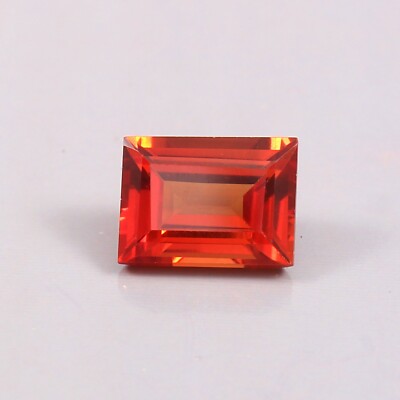 Natural Flawless Ceylon Orang Fanta Sapphire Emerald Cut Loose Gemstone 2.00 Ct