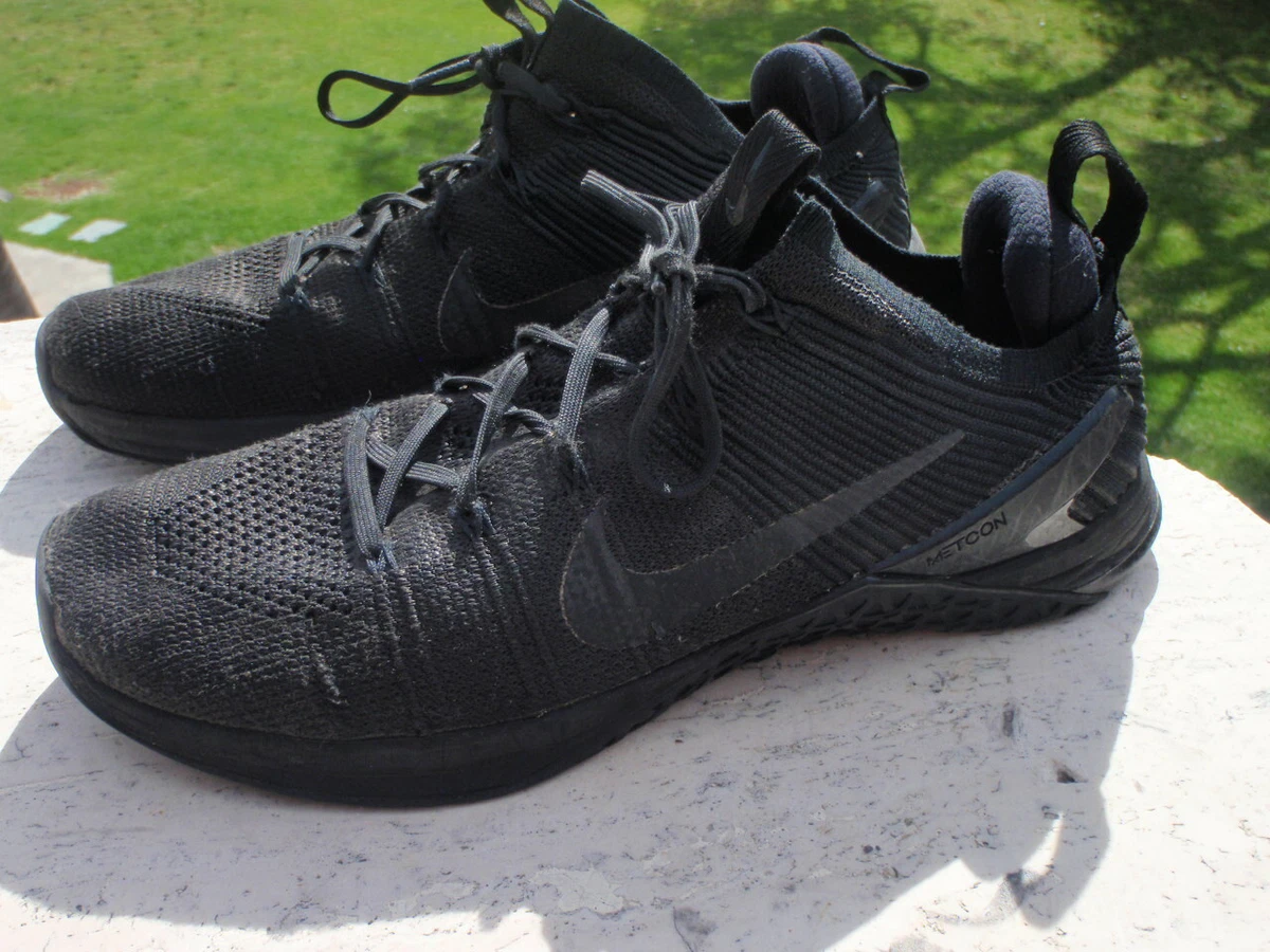 medio enchufe Murmullo Nike Metcon DSX Flyknit 2 Triple ALL BLACK 924423-004 CROSSFIT Train 9.5 EU  43 | eBay