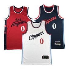 New Basketball tops Stitched For Clippers #0 Black /White/ Red S-2XL