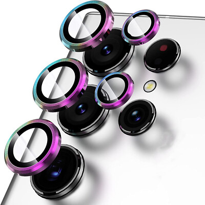 For Samsung Galaxy S23 Ultra S23 Plus Metal Rings Camera Lens Protector Cover