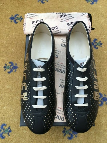NEW GUCCI da uomo Trainer Sneaker Scarpe Nero falacer UK 10.5 US 11 44.5  stelle Bee | eBay