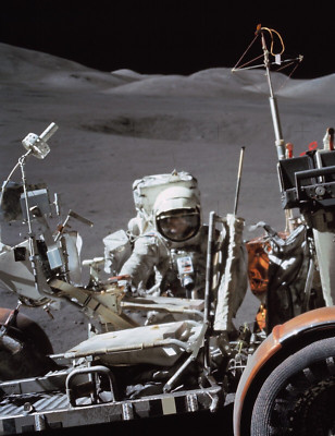 Apollo 17 Lunar Vehicle With Harrison Schmit #1 (Portrait) ENHANCED Prints