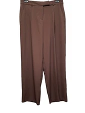 Cato Pants Womens 14 Dress Straight 32x30 Stretch Slacks Trousers Pockets Brown 
