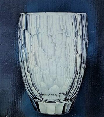Pasabahce Prima Glass Handmade Vase Made in Turkey Modern Clear 11'' x 6.75'' NEW