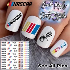 NASCAR Logo Waterslide Nail Decals Set of 50 Instructions & Bonus