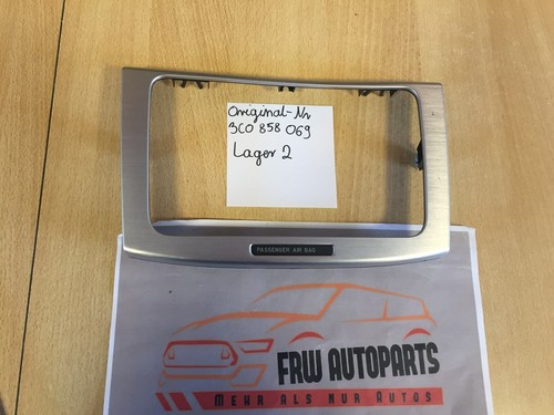 VW Passat 3C B6 Verkleidung Blende Radiorahmen Dekorleiste 3C0858069