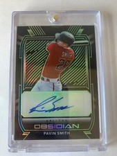 2021 Panini Chronicles Obsidian Electric Etch Green Auto Pavin Smith RC SSP #D/5