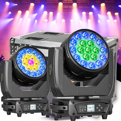 19x20W LED Zoom Moving Head Stage Light RGBW DMX Beam Wash Lighting DJ Disco Bar