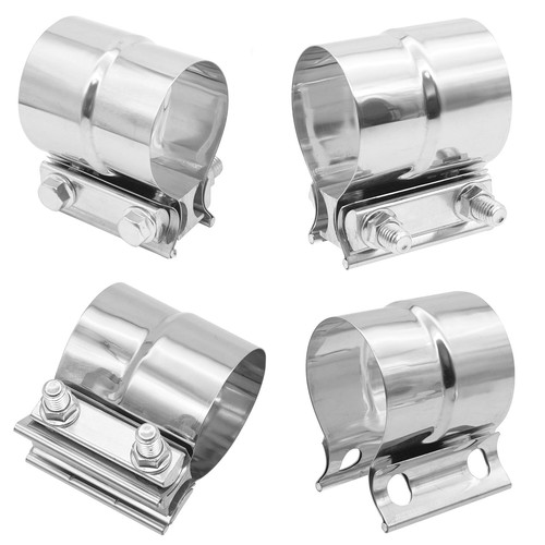 Exhaust Clamps 4 In Confote 5" Stainless Steel T304 Lap Joint Exhaust Band Clamp Step Clamps Fit Catback Muffler 2.5 Exhaust Clamp - Foto 7
