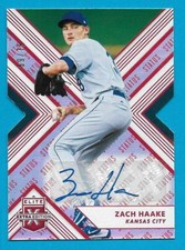 ZACH HAAKE 2018 Elite Extra Red Die Cut Autograph Rookie Card AUTO SER # /75