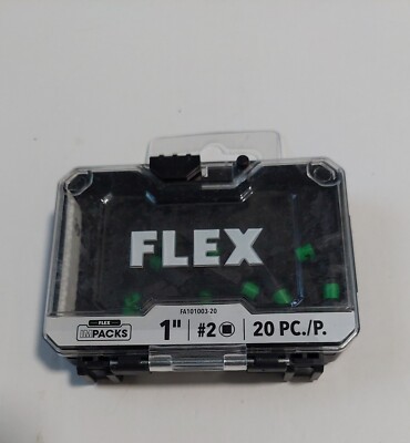 Flex Impacks 20 Piece 1'' #2 Square Drive Bits SQ2 1/4'' Hex Shank 