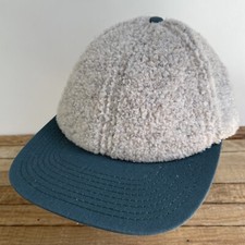 Blank Gray Teal Green Wool Blend Ball Cap Hat Adjustable Snapback Made In USA